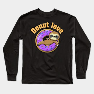 Doughnut day sloth Long Sleeve T-Shirt